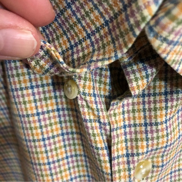 Gitman Bros Button Down Shirt Checked Classic Pocket Large - Picture 2 of 6